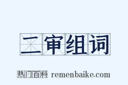 二审组词是什么意思的图片